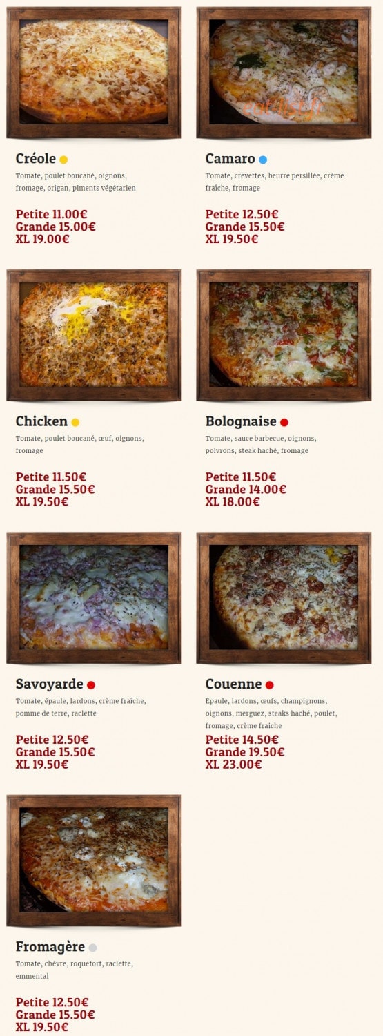 Pizza Kwata — carte page 4