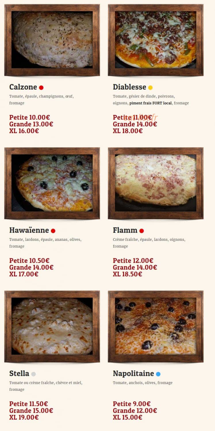 Pizza Kwata — carte page 2