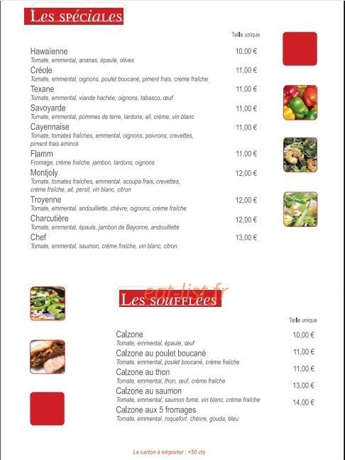 Pizza Montjoly — carte page 6