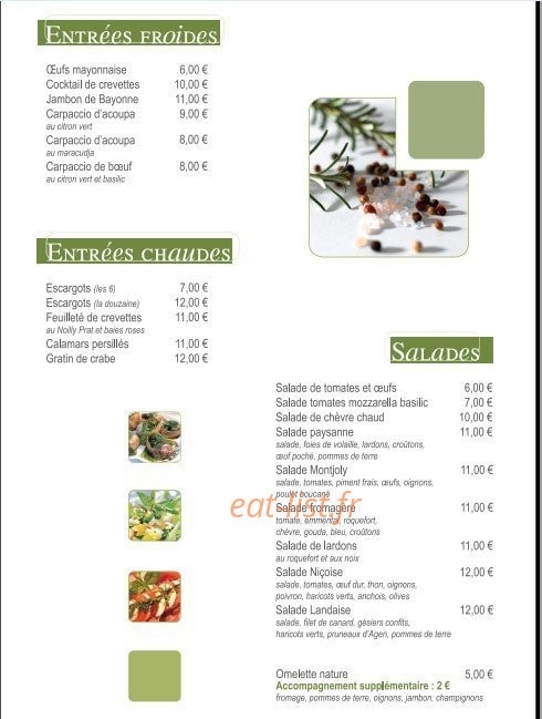 Pizza Montjoly — carte page 2