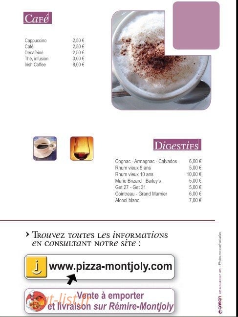 Pizza Montjoly — carte page 7