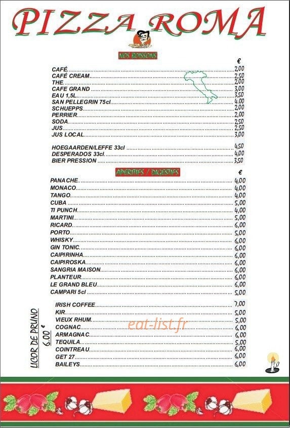 Pizza Roma — carte page 6