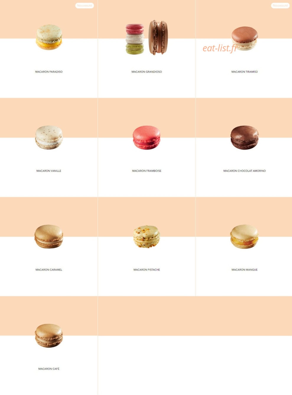 Amorino — carte page 8