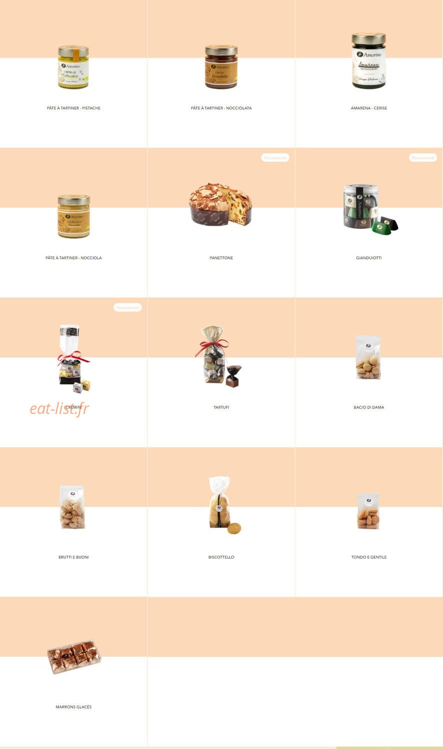 Amorino — carte page 9