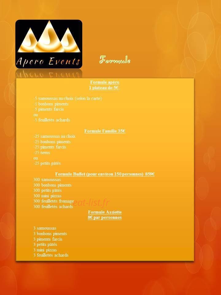 Apero Events — carte page 1