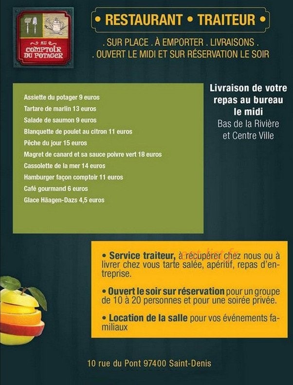 Au Comptoir du Potager — carte page 1