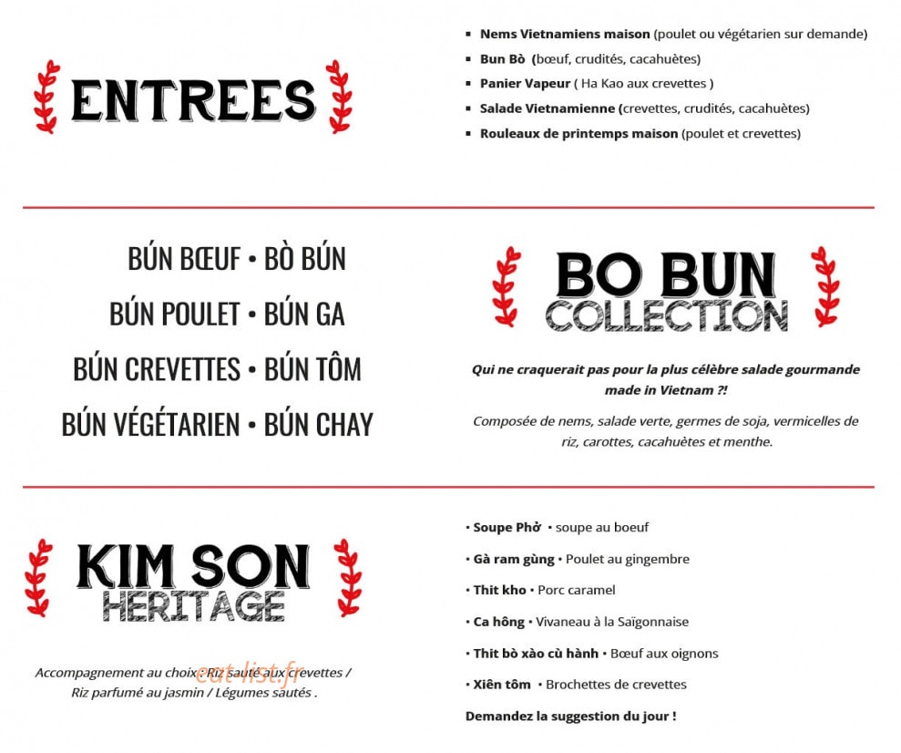 Bo Bun & Co — carte page 1