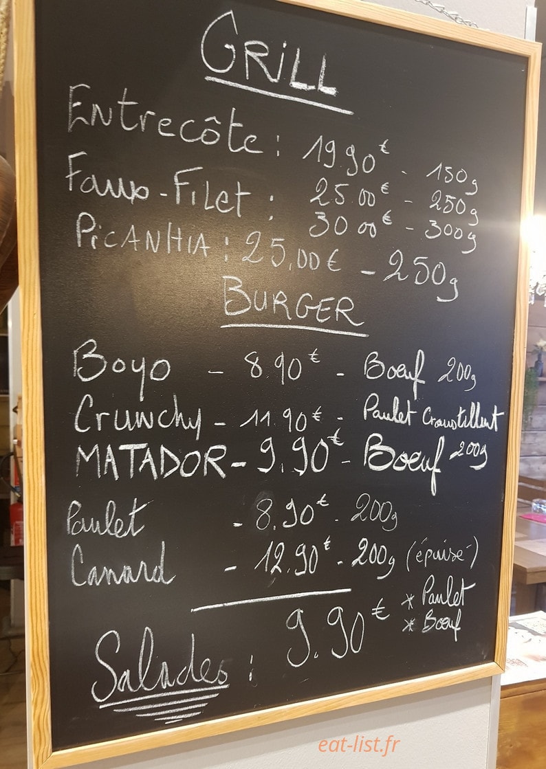 Butcher — carte page 1