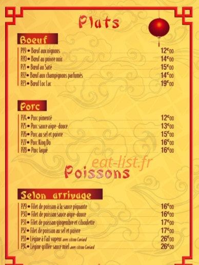 Chez Wang Fu — carte page 4