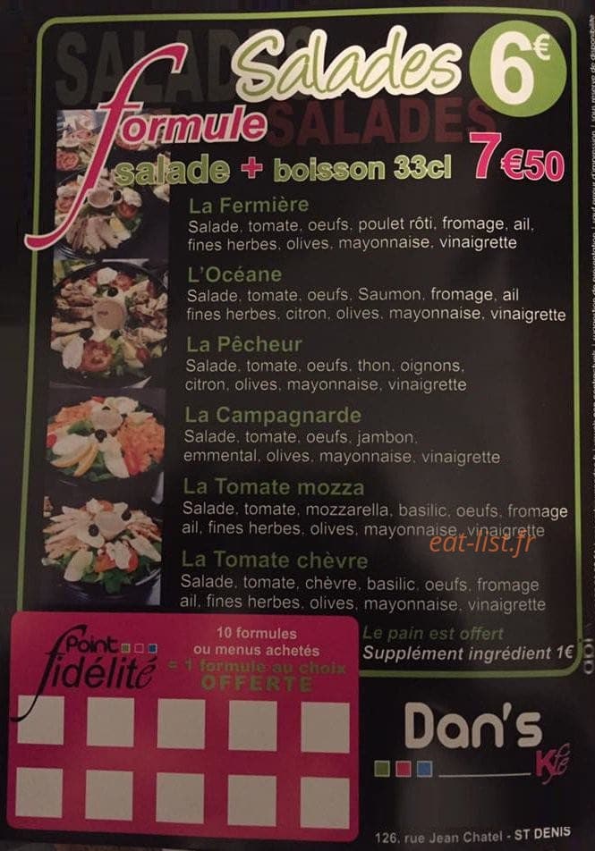 Dan's Kfé — carte page 2