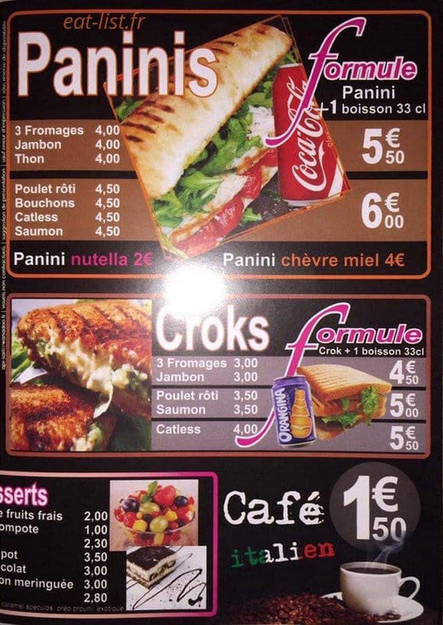 Dan's Kfé — carte page 4