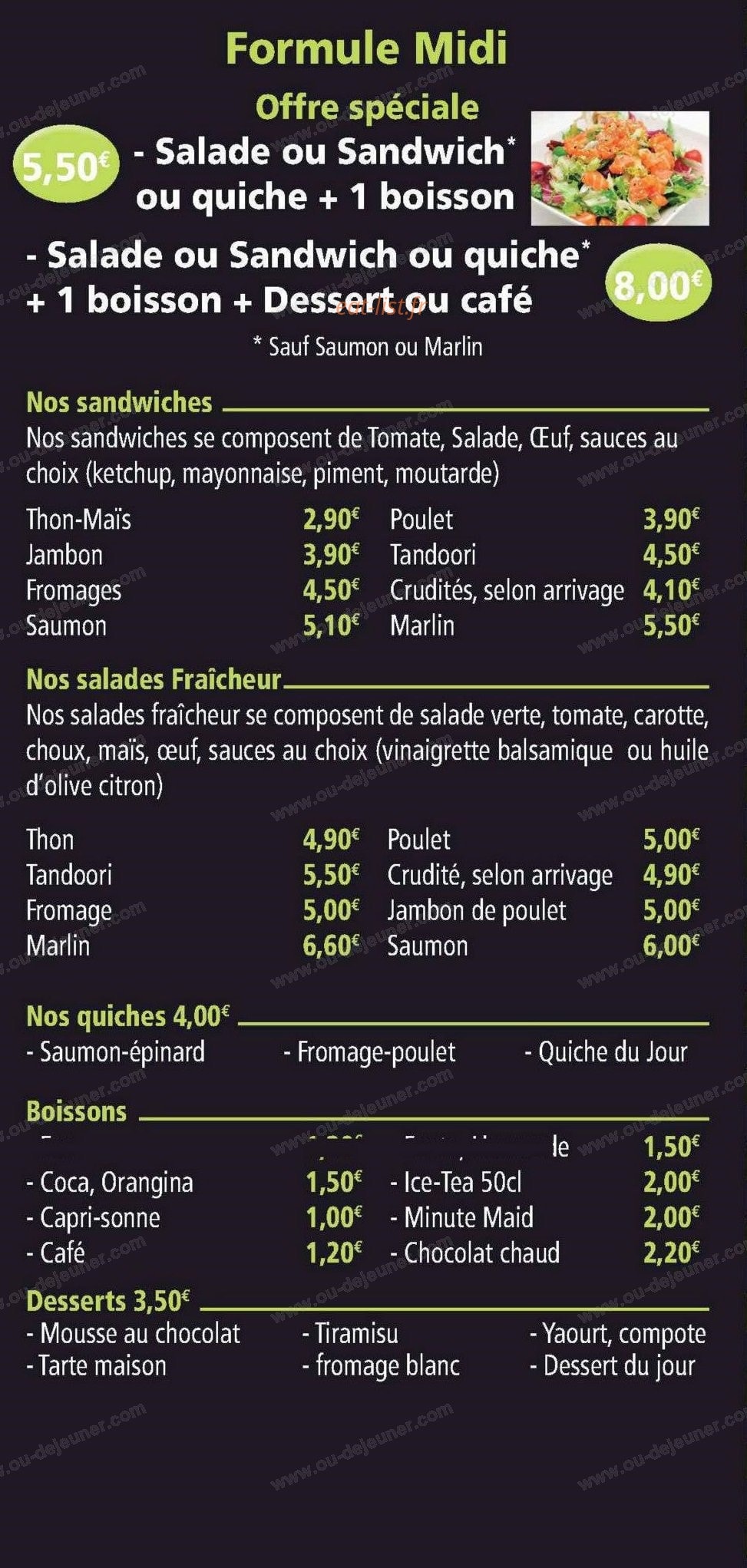 Domma Pizza — carte page 4