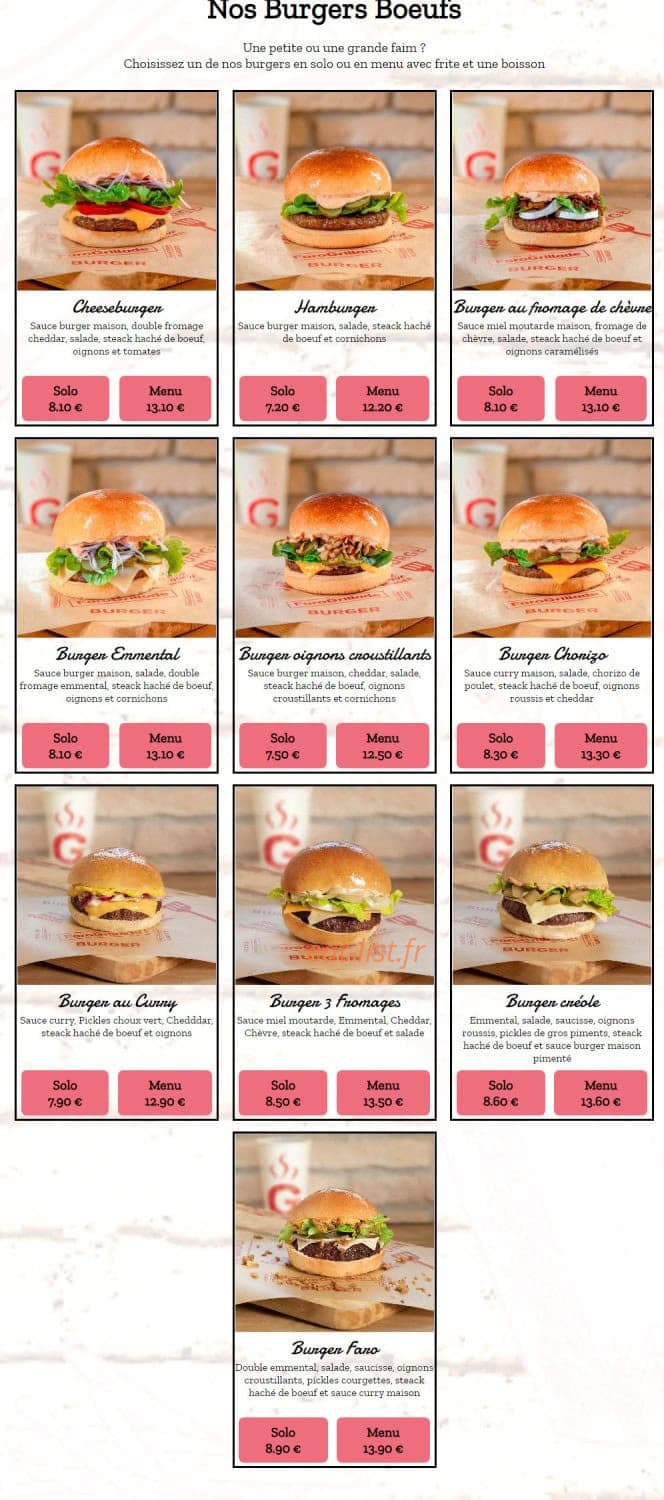Faro grillade — carte page 4