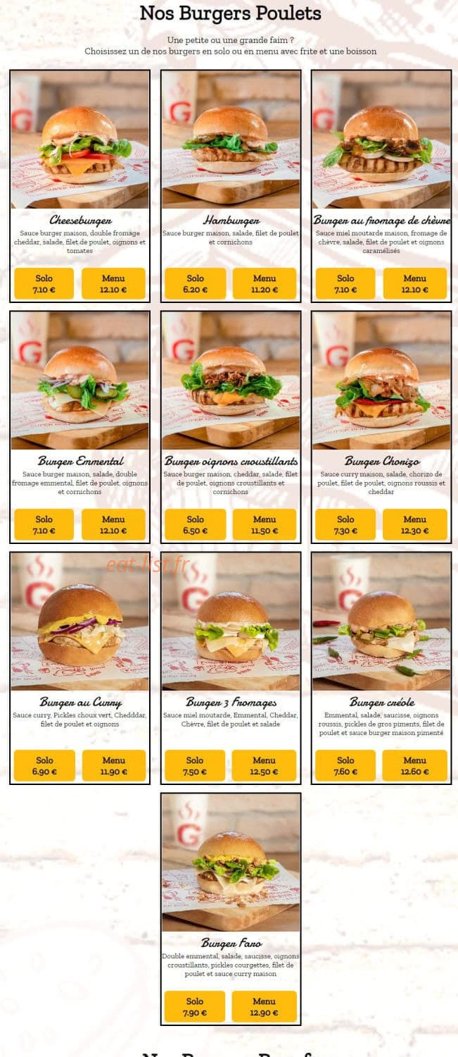 Faro grillade — carte page 2