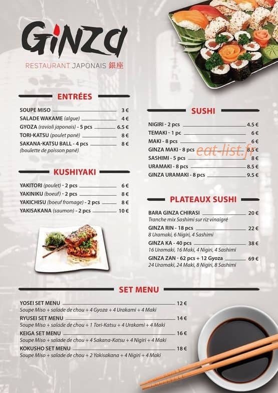 Ginza — carte page 1