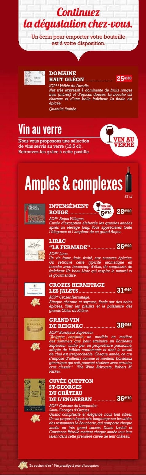 La Boucherie — carte page 16