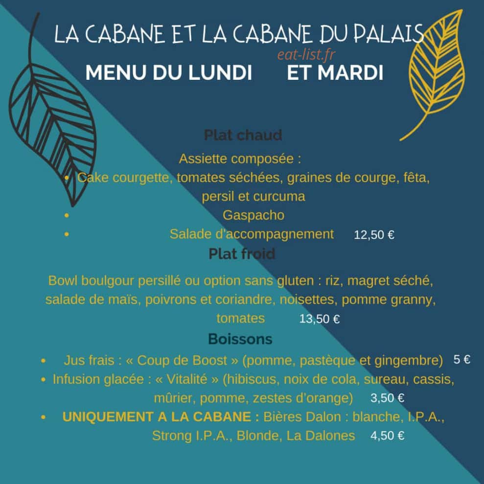 La Cabane — carte page 1