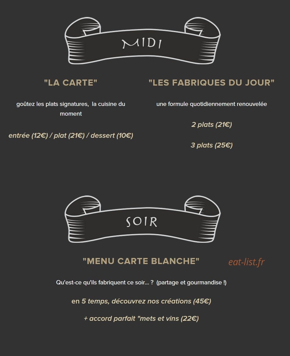 La Fabrique — carte page 1