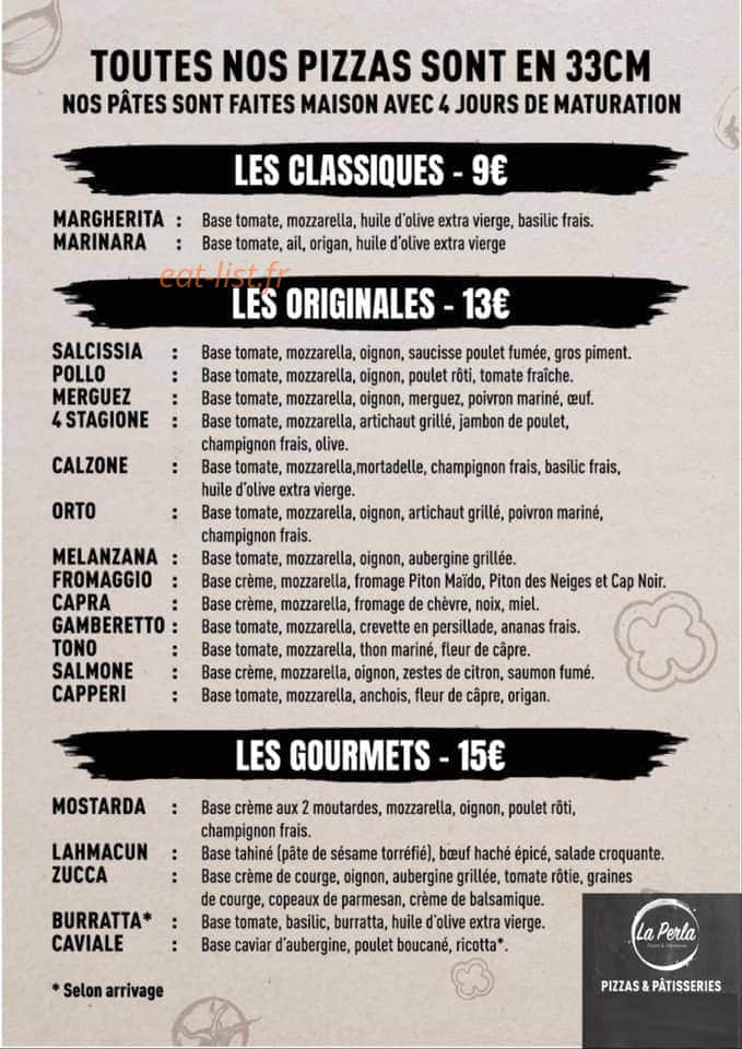 La Perla — carte page 1