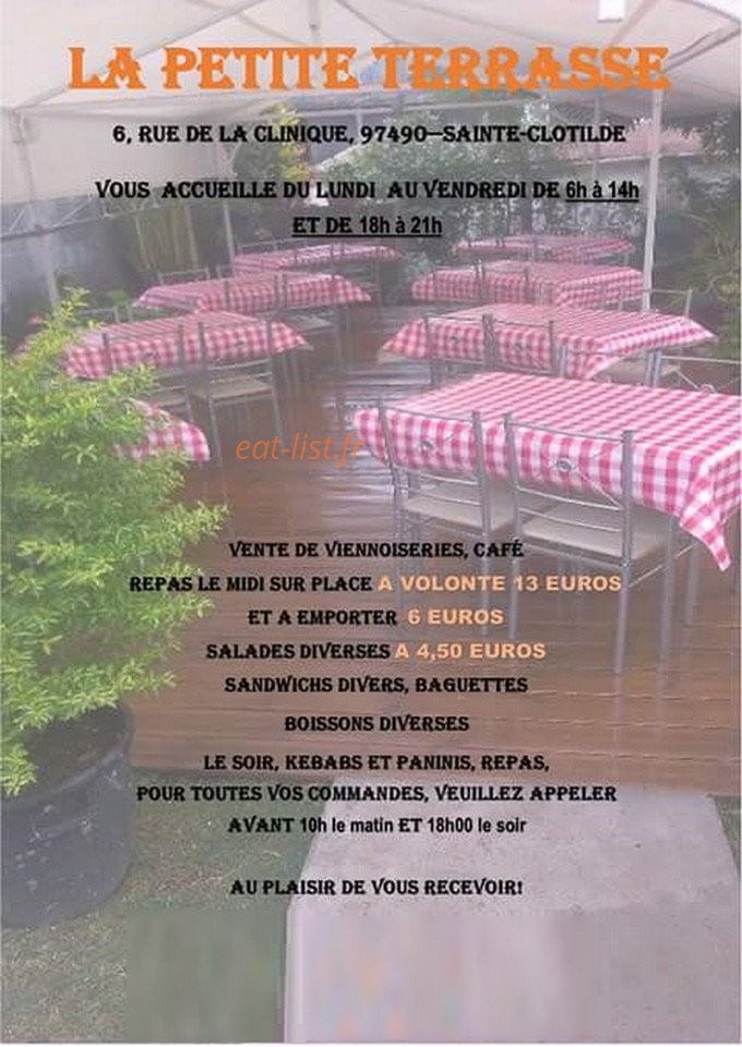 La petite terrasse — carte page 1