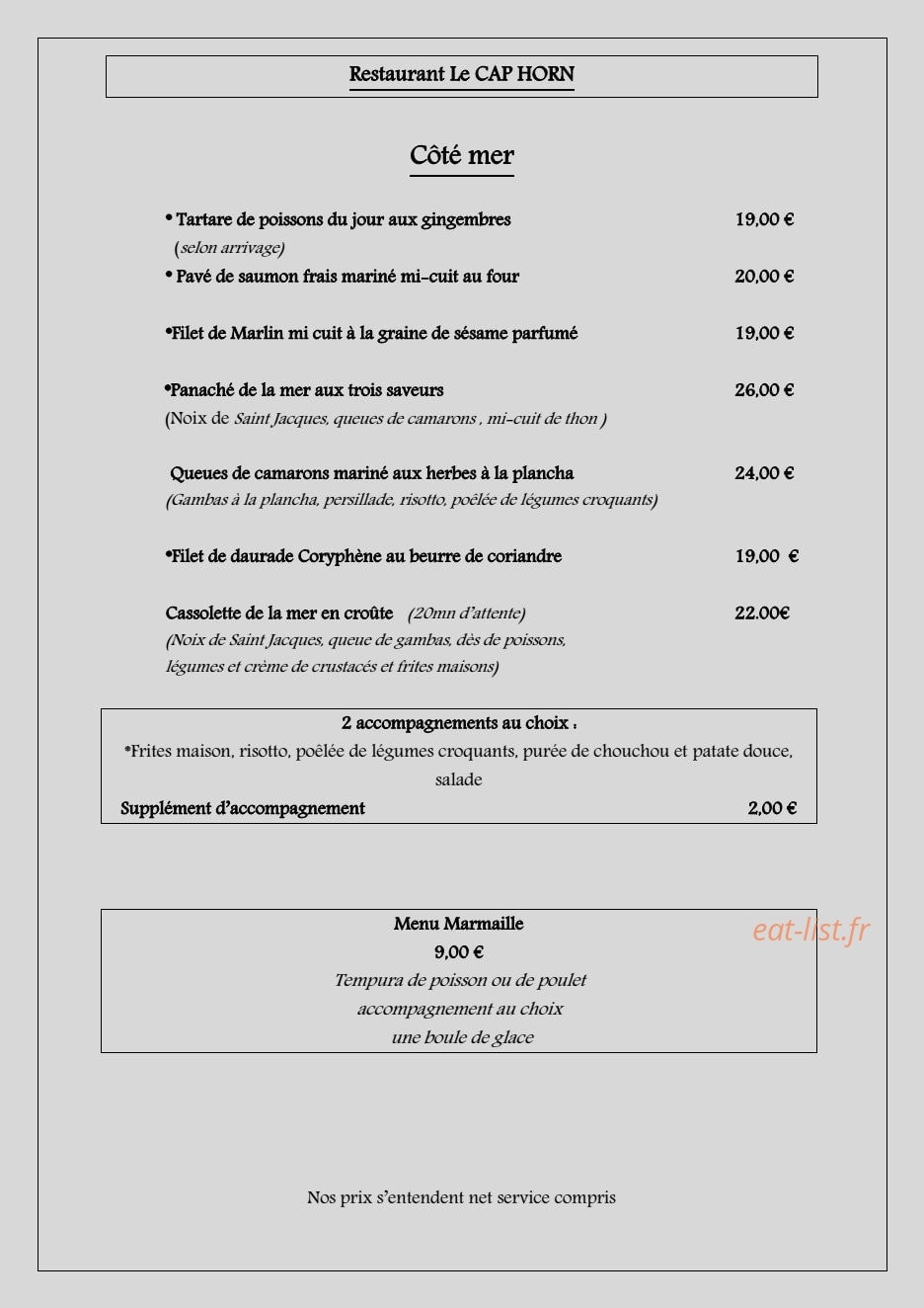Le Cap Horn — carte page 2