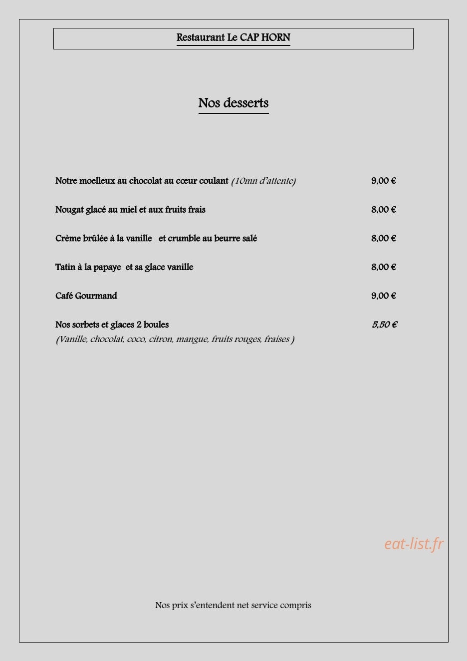 Le Cap Horn — carte page 3