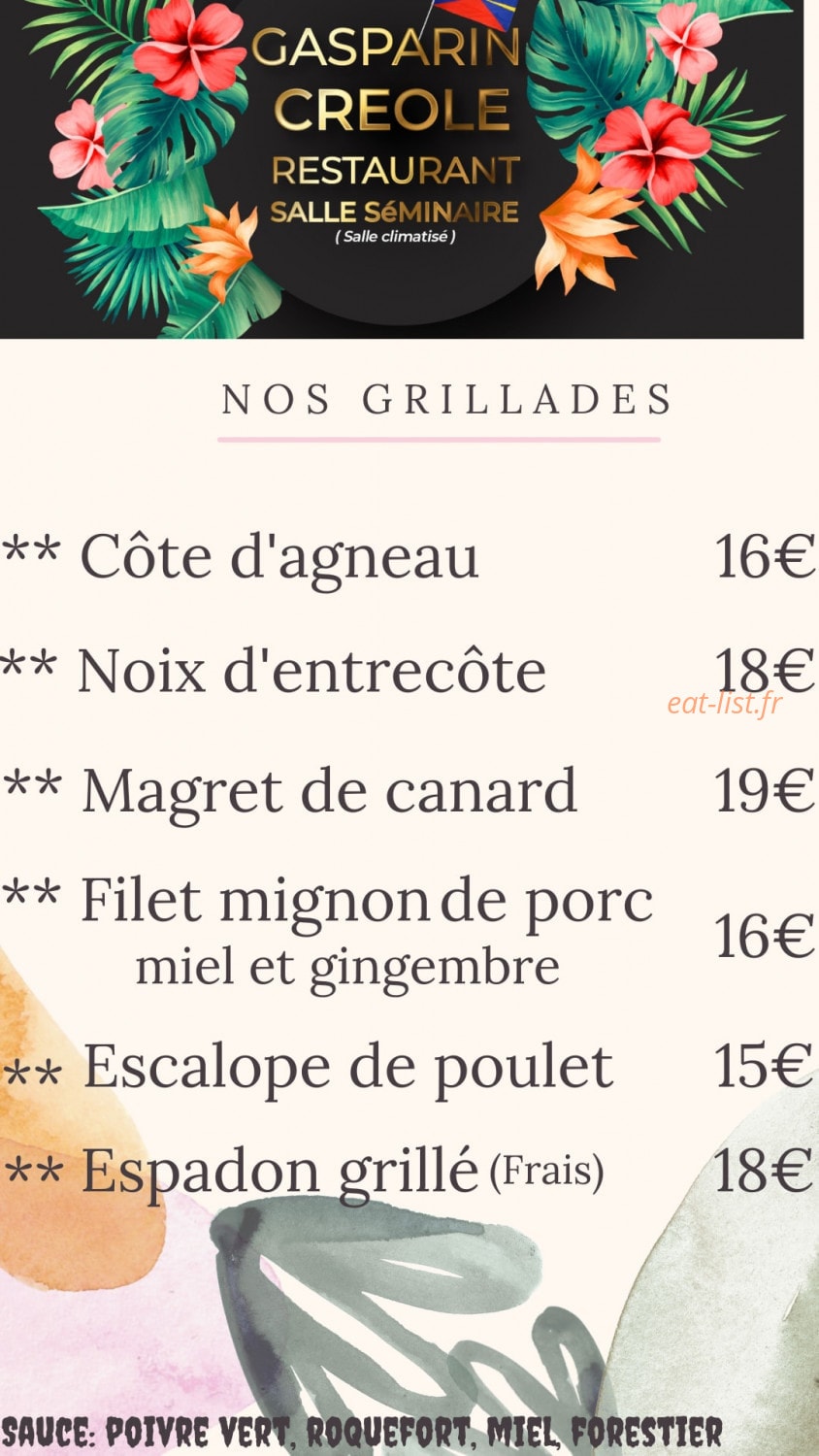 Le Gasparin Créole — carte page 2