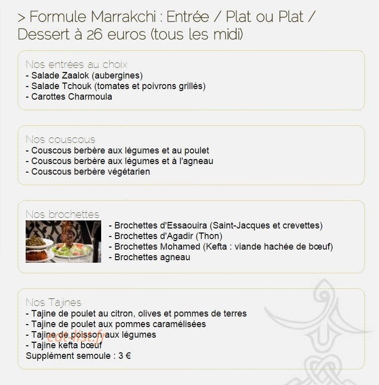 Le Hammam Sarah — carte page 4