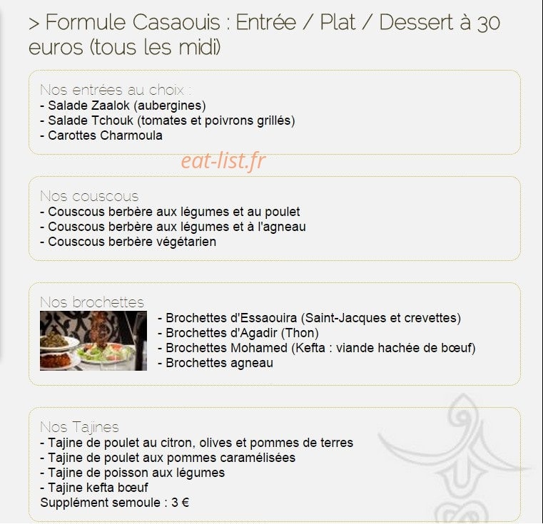 Le Hammam Sarah — carte page 3