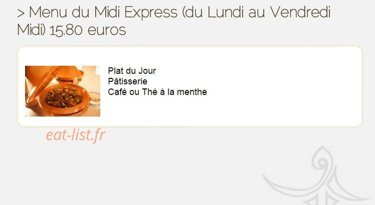 Le Hammam Sarah — carte page 5