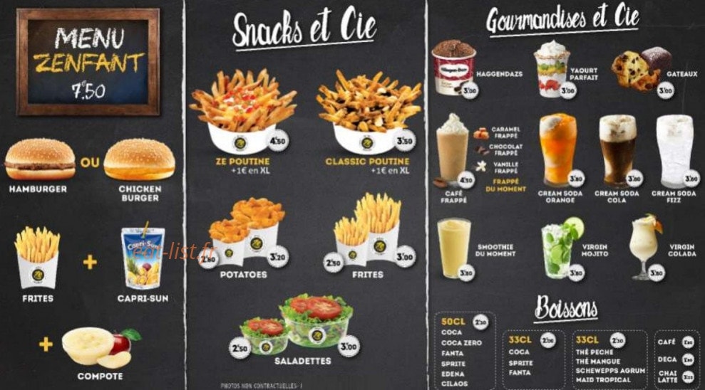 Le Zen Eat — carte page 6