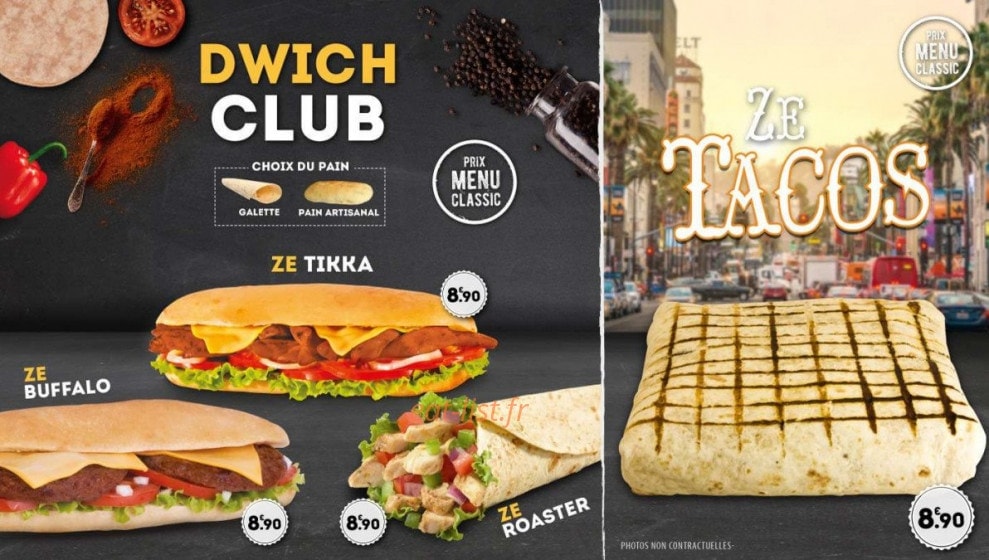 Le Zen Eat — carte page 1