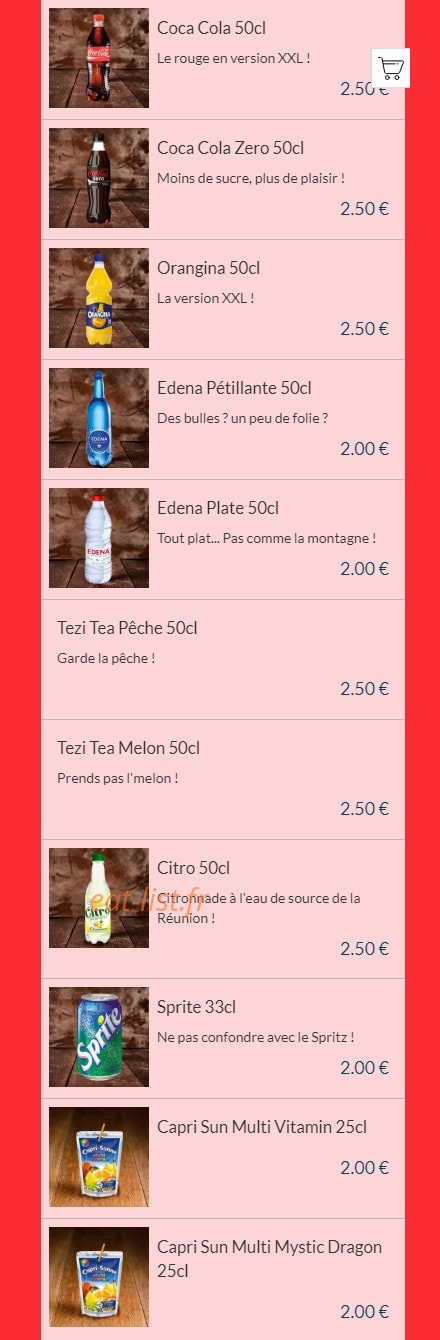 Les Burgers de Papa — carte page 8