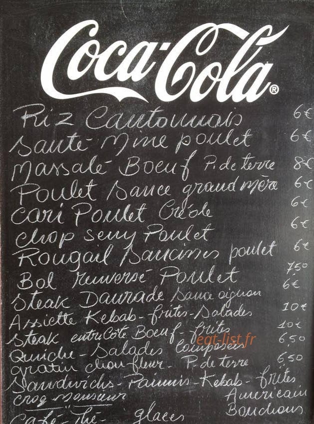 Les Saveurs des Iles — carte page 1