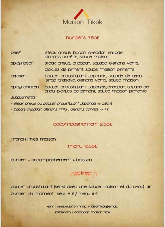 Maison Tikok — carte page 1