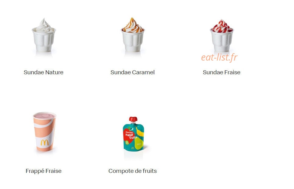 Mc Donald's — carte page 10
