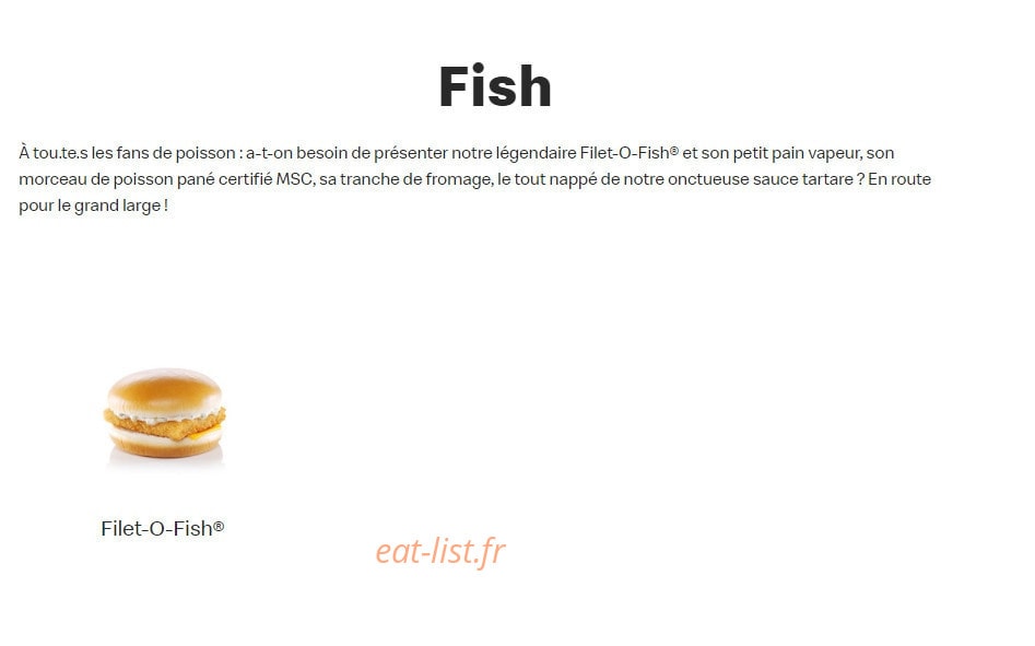 Mc Donald's — carte page 7