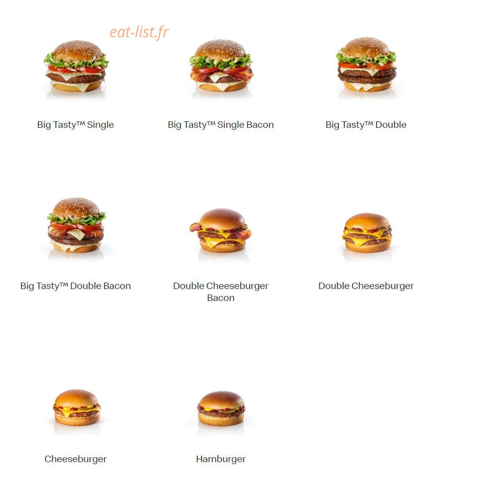 Mc Donald's — carte page 3