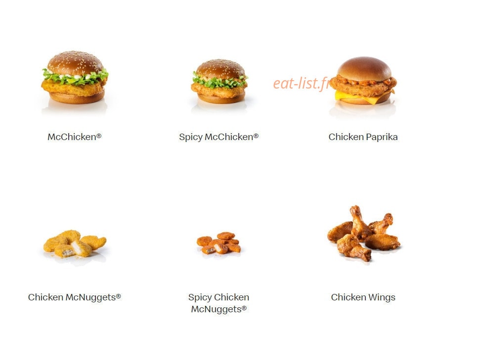 Mc Donald's — carte page 5