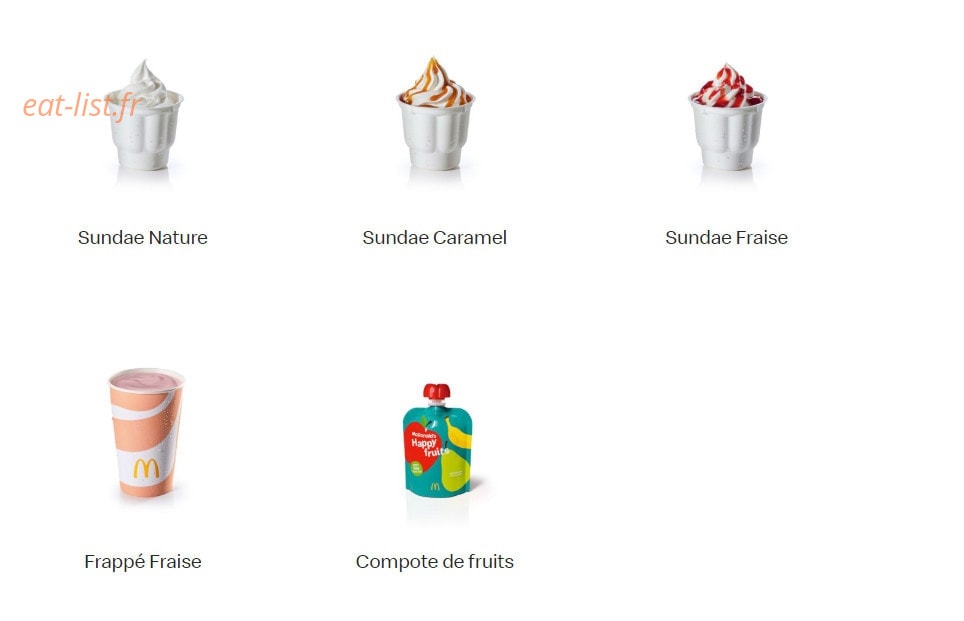 Mc Donald's — carte page 10