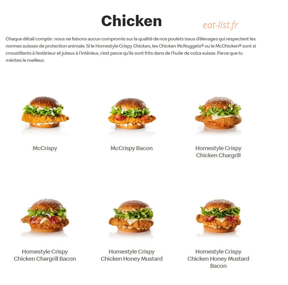 Mc Donald's — carte page 4