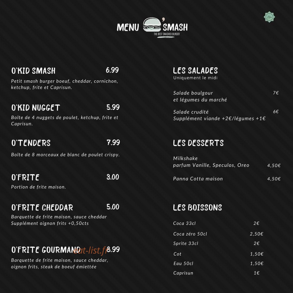 O'smash — carte page 2