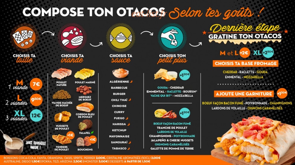 O'tacos — carte page 1