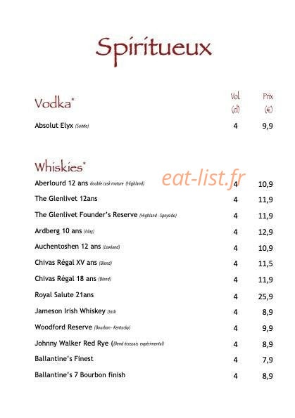 ÔTiBar — carte page 14