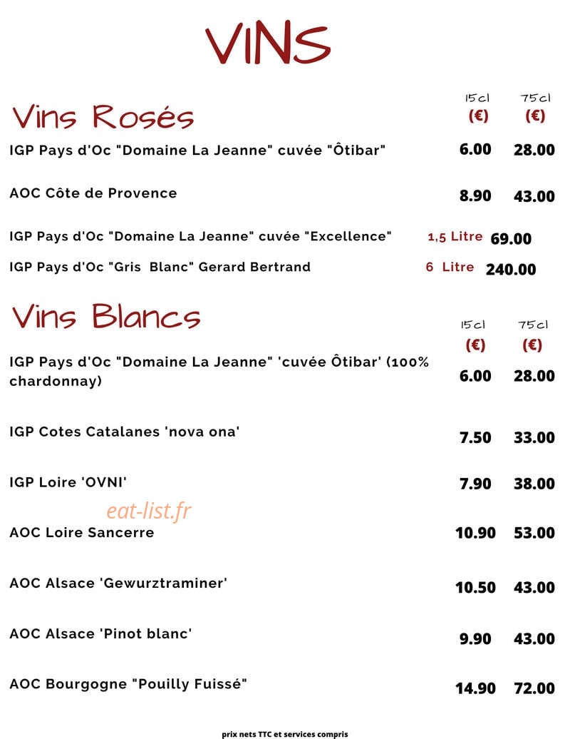 ÔTiBar — carte page 11