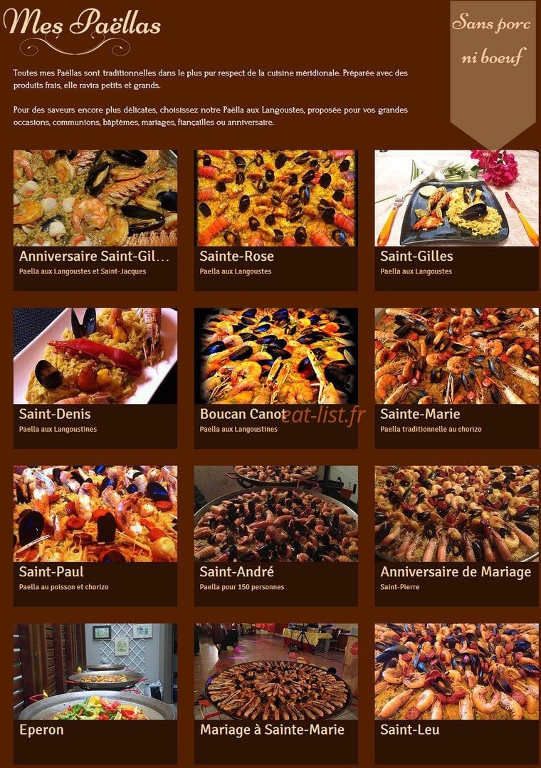 Paella Bill — carte page 2