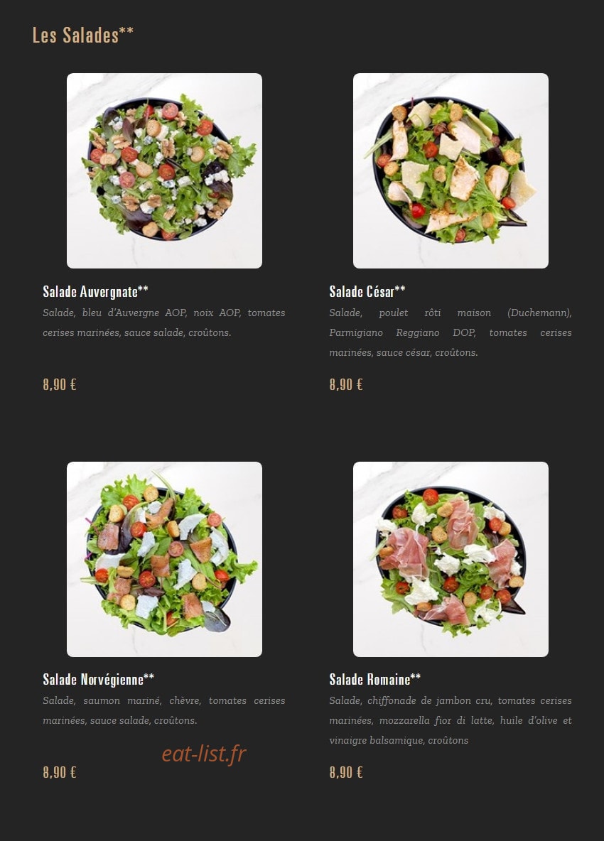 Pizza Cosy — carte page 3