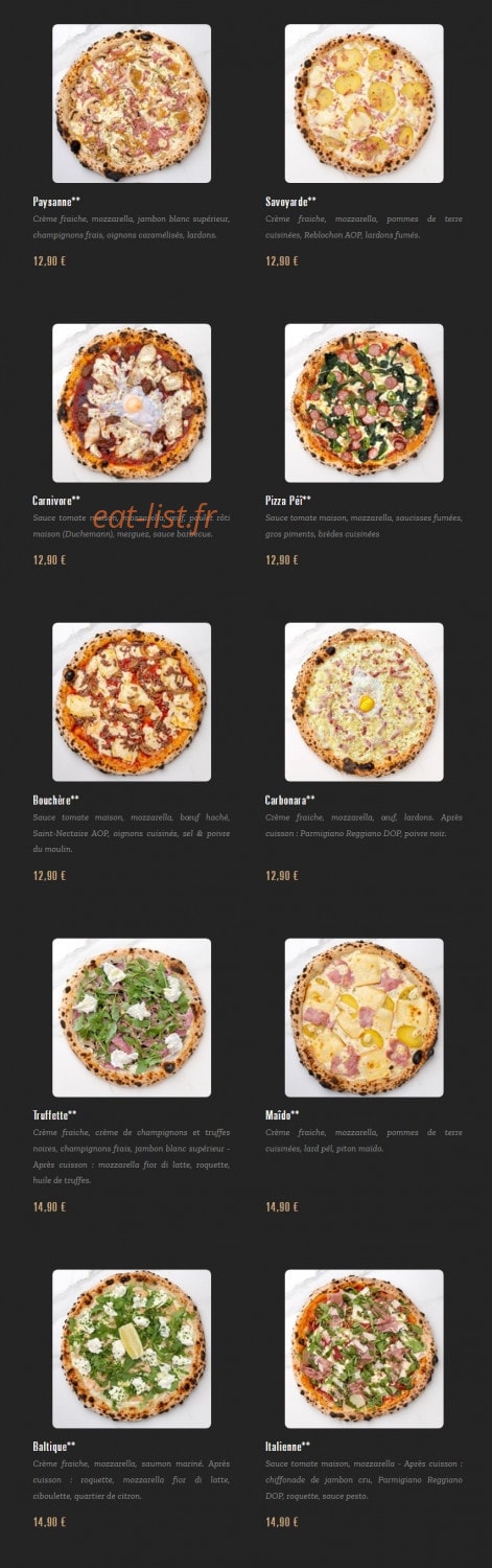 Pizza Cosy — carte page 2