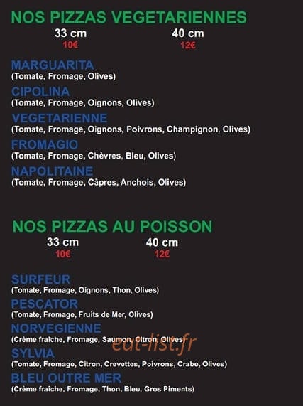 Pizza du jardin — carte page 2