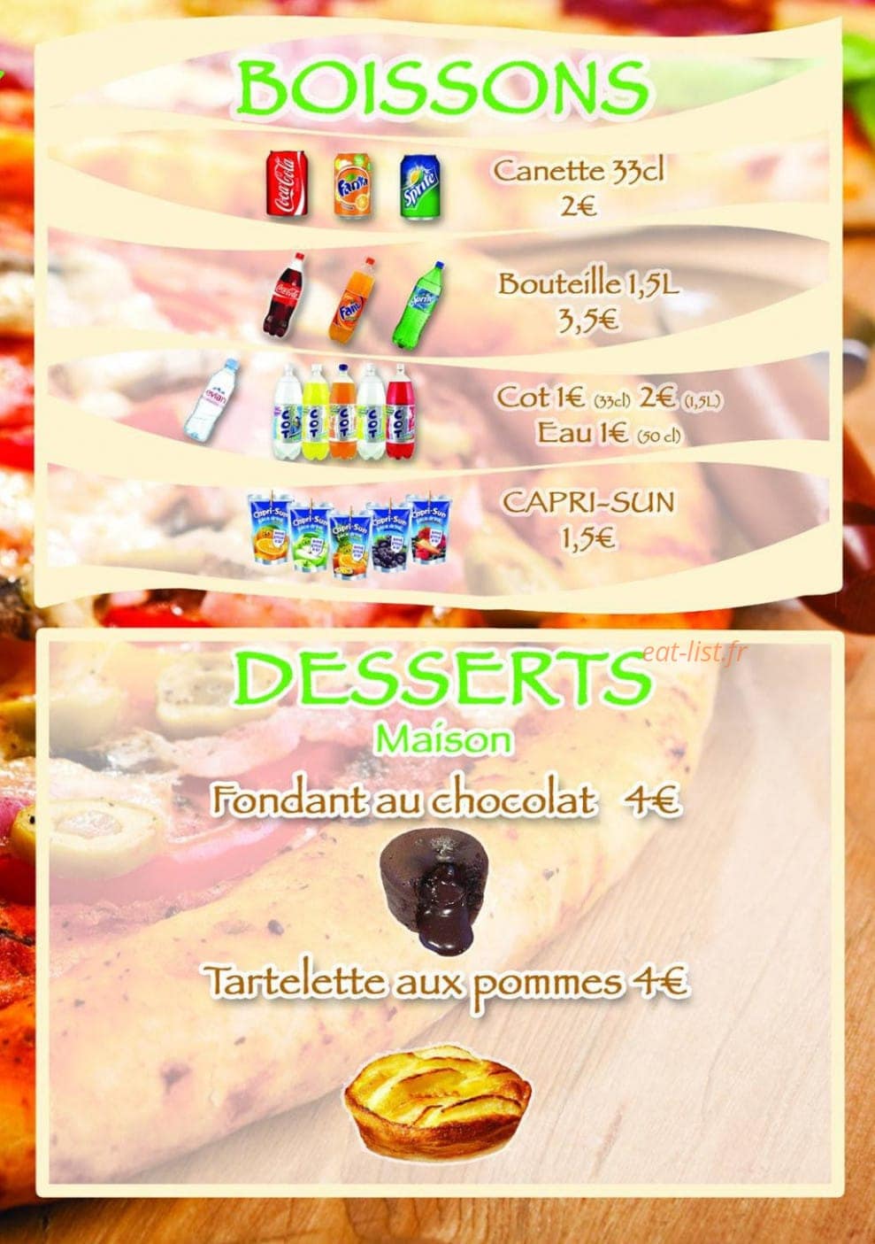 Pizza Island — carte page 2